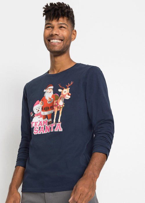 Muška majica s dugim rukavima i božićnim motivom