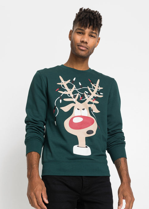 Muška majica od trikoa s recikliranim poliesterom i božićnim motivom