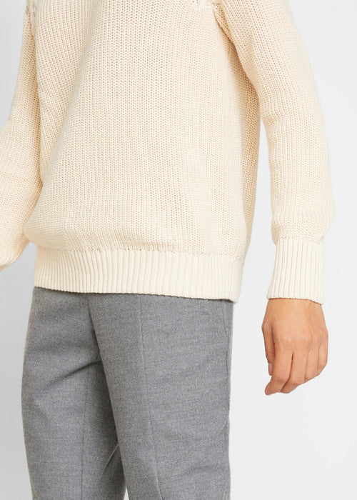 Pamučni pulover s ažurom