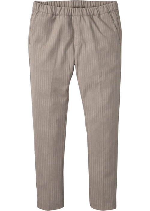 Klasične chino hlače bez kopčanja s recikliranim poliesterom, tankim prugama i uskim rubom