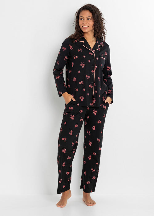 Pidžama s kopčanjem na gumbe i maska za spavanje