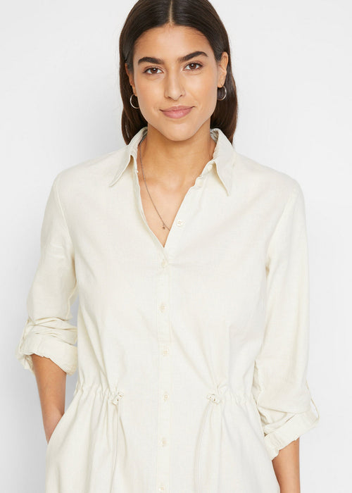 Haljina u kroju bluze s lanom i rastezljivom trakom u struku