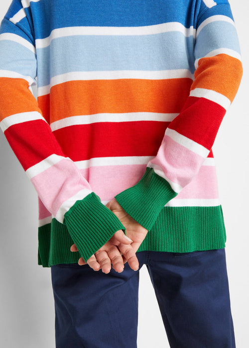 Lagani pulover s kontrastnim prugama