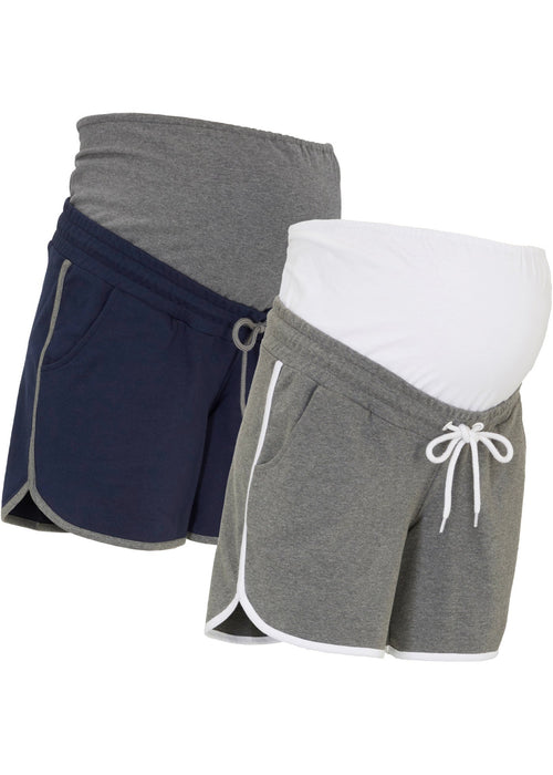 Kratke hlače od trikoa za trudnice s pamukom (2 komada)