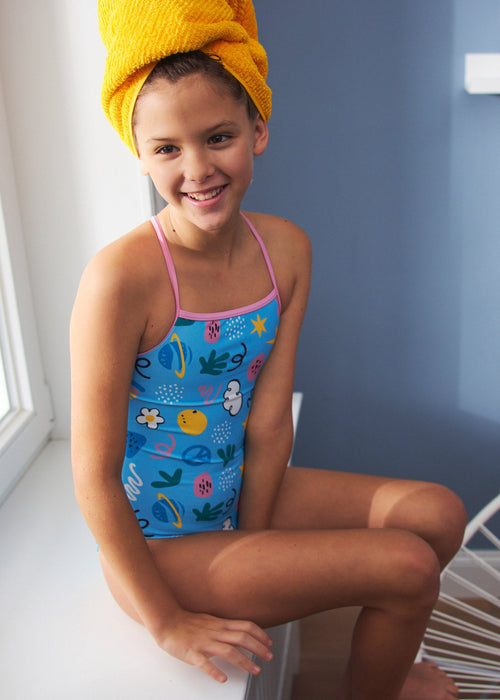 Jednodijelni kupaći kostim od održivih materijala za djevojčice