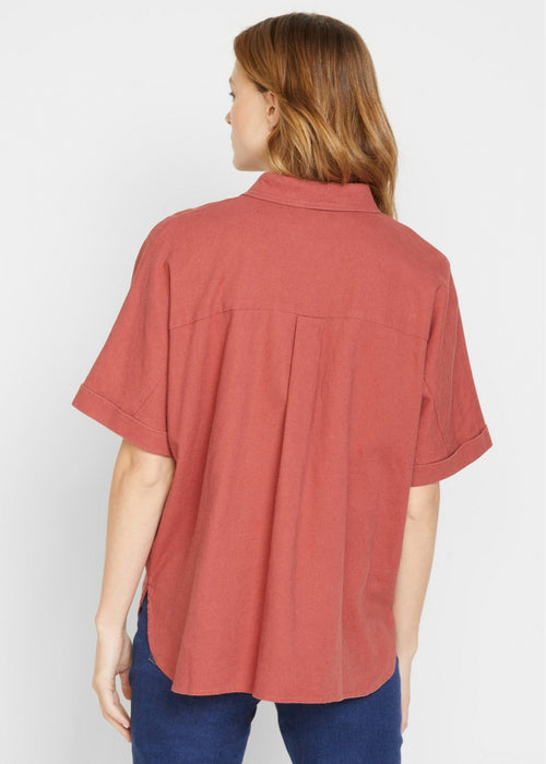 Oversize bluza s kratkim rukavima s lanom