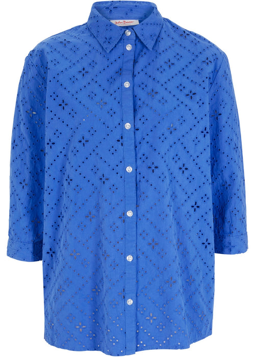 Bluza u kroju košulje s rupičastim vezom