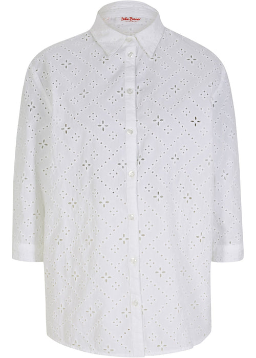 Bluza u kroju košulje s rupičastim vezom