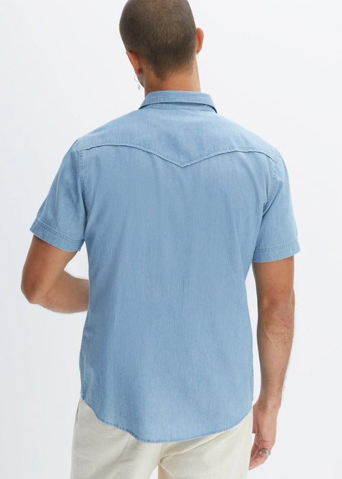 Košulja uskog kroja od trapera s kratkim rukavima (2 komada)