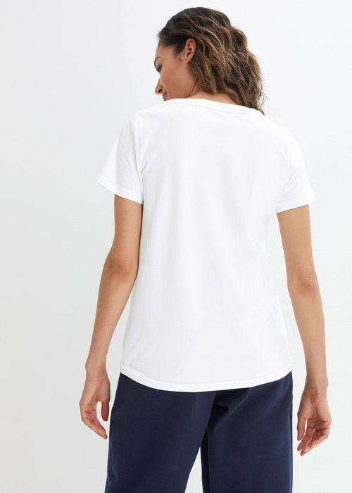 T-shirt majica s V izrezom bez šavova iz kolekcije Essential