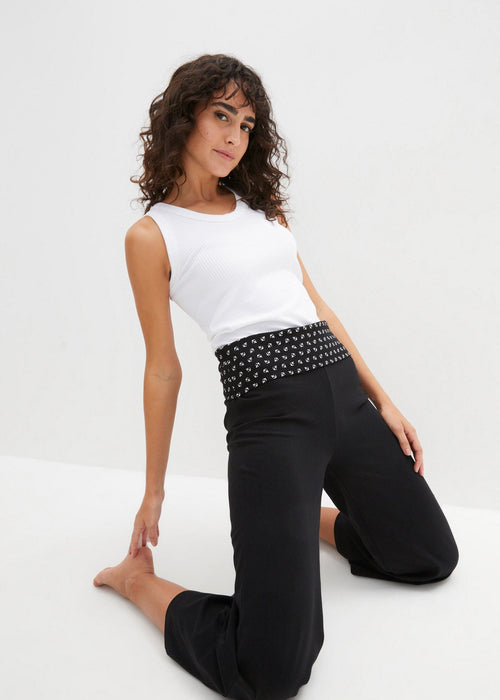 Culotte hlače od trikoa s udobnim strukom 7/8 dužine