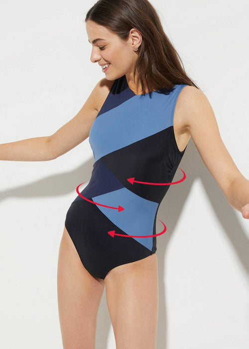 Jednodijelni kupaći kostim za oblikovanje tijela od recikliranog poliamida sa srednjim stezanjem