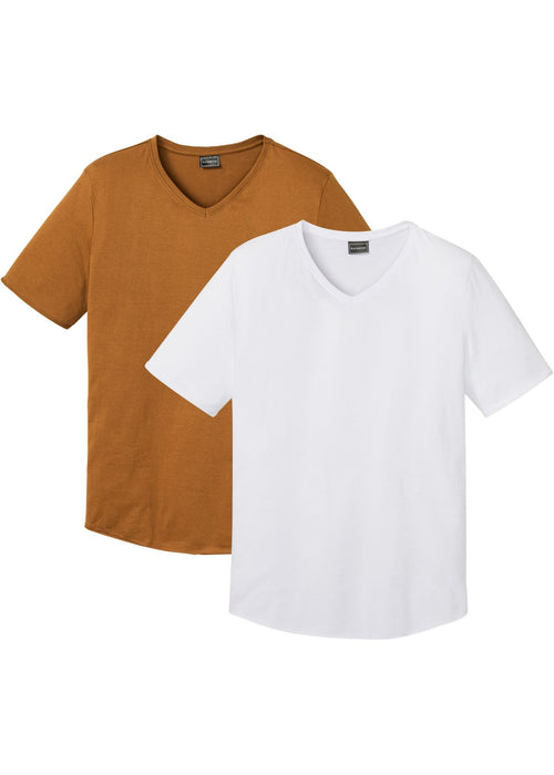 T-shirt majica s V izrezom od organskog pamuka Cradle to Cradle Certified® srebro (2 komada)