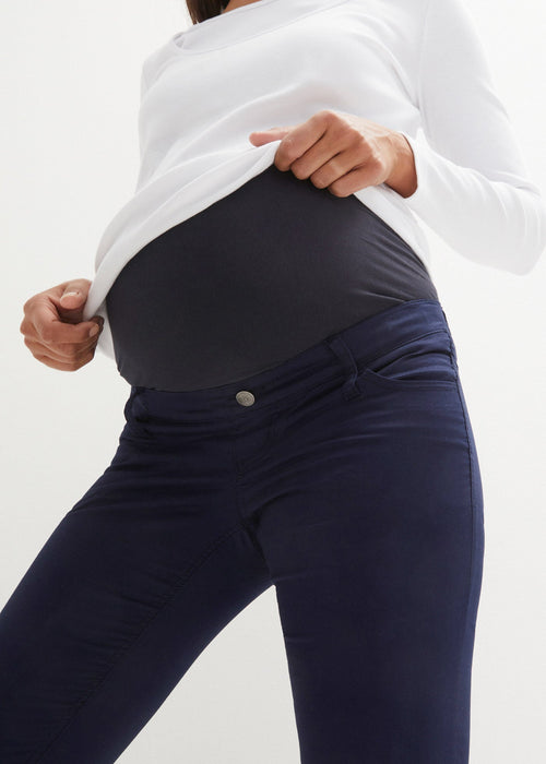 Stretch hlače od kepera za trudnice uskog kroja