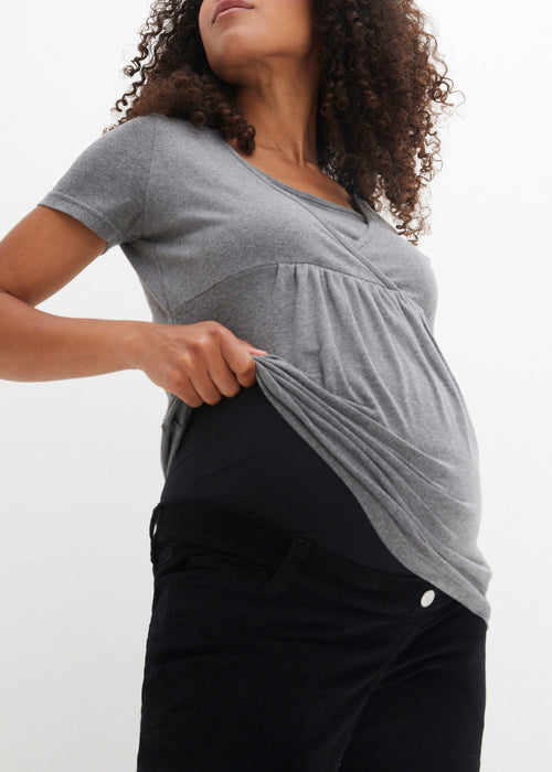 Stretch hlače od samta za trudnice s organskim pamukom
