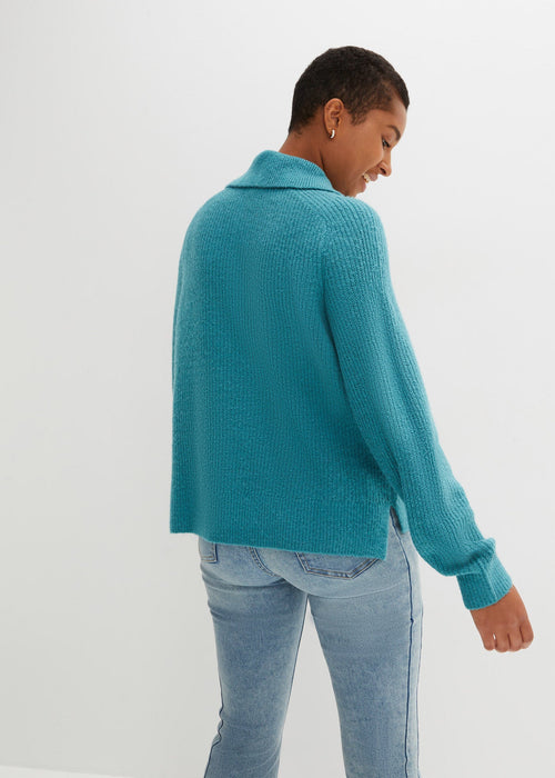 Pleteni pulover s polo ovratnikom