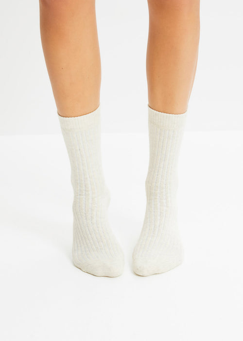 Zimske čarape s unutrašnjošću od frotira rebrastog izgleda (4 para)
