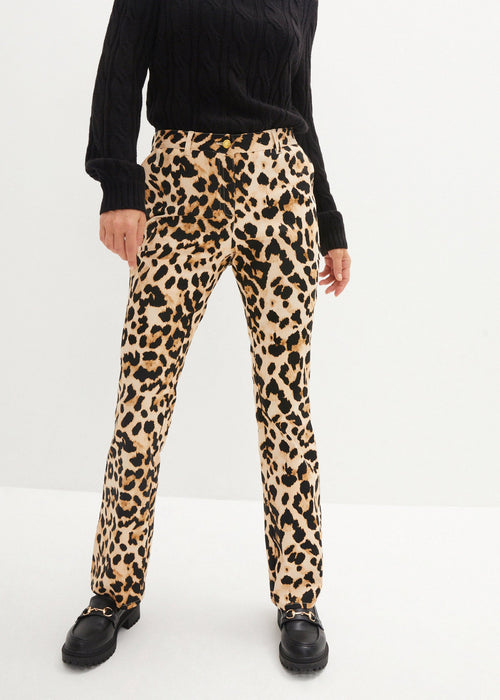 Stretch hlače s leopard uzorkom