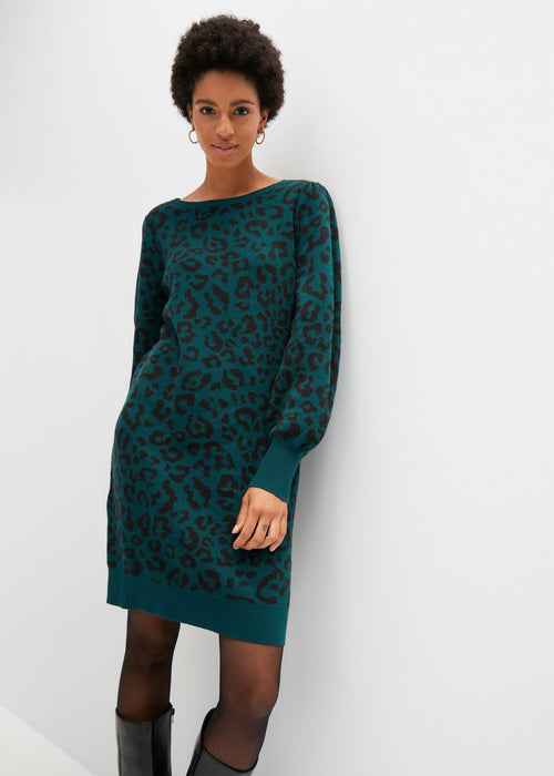 Pletena haljina s leopard uzorkom