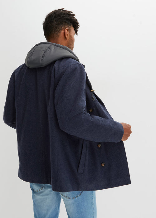 Zimska jakna s dvostrukim kopčanjem slojevitog izgleda
