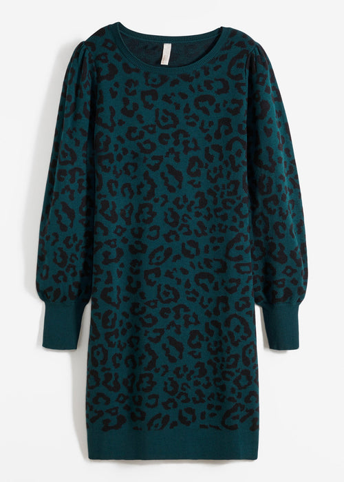 Pletena haljina s leopard uzorkom