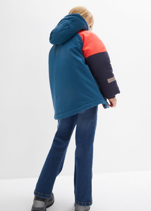 Zimska jakna kontrastnog dizajna za dječake