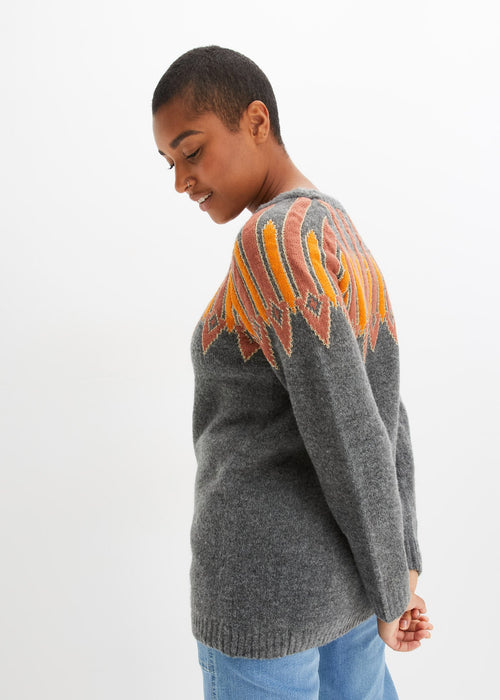 Pleteni pulover sa sjajnim vlaknima