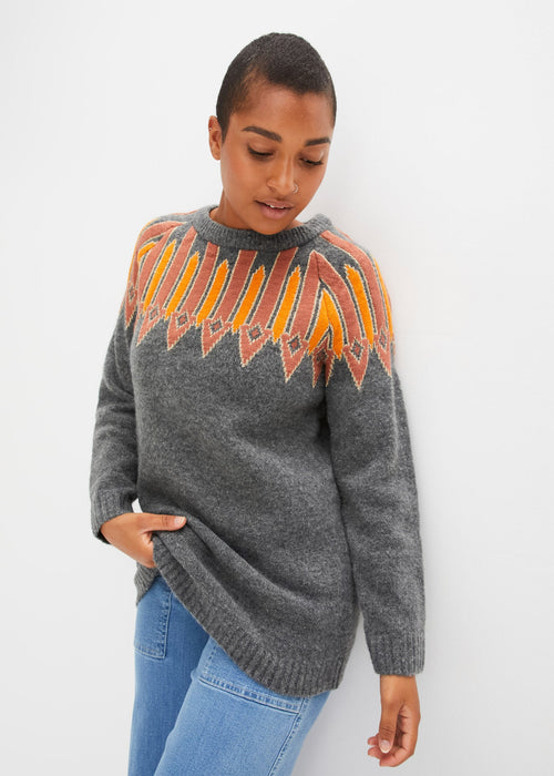 Pleteni pulover sa sjajnim vlaknima