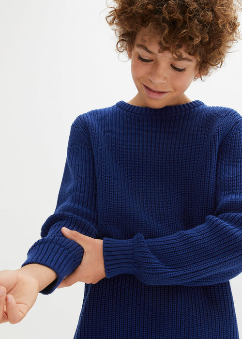 Dječji pamučni pleteni pulover