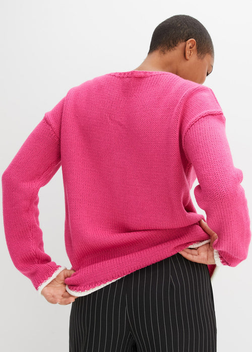 Pleteni pulover oversize kroja