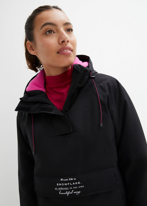 Skijaška funkcionalna jakna bez kopčanja s plišanom podstavom oversize kroja