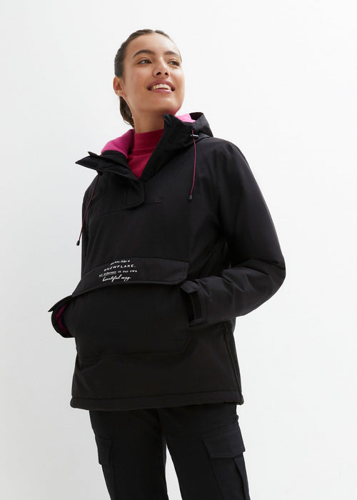 Skijaška funkcionalna jakna bez kopčanja s plišanom podstavom oversize kroja
