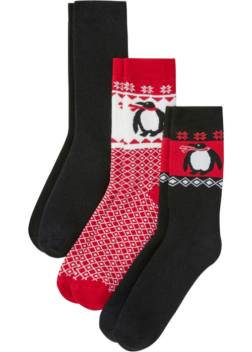 Zimske čarape s mekanu unutrašnjošću od frotira, mašnom od satena i božićnim motivom (3 para)