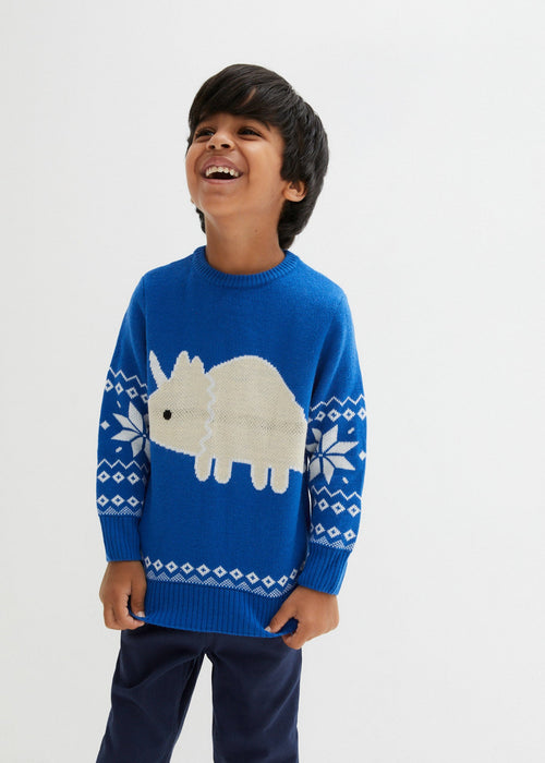 Pamučni pleteni pulover za dječake