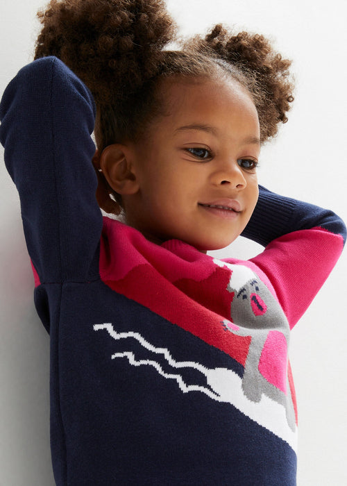 Pamučni pleteni pulover za djevojčice