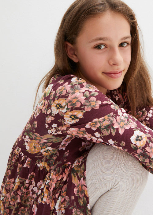 Haljina od jerseya s cvjetnim uzorkom za djevojčice (2 komada)