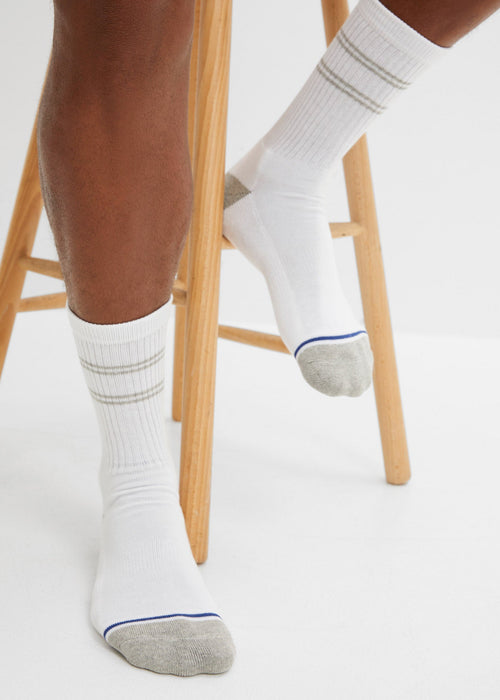 Sportske čarape s mekanu unutrašnjošću od frotira u potplatu s organskim pamukom (5 pari)