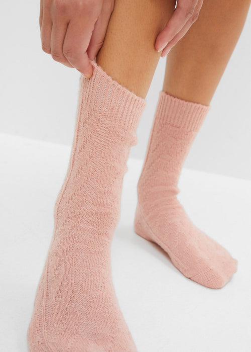 Pletene čarape s pletenicama (3 para)