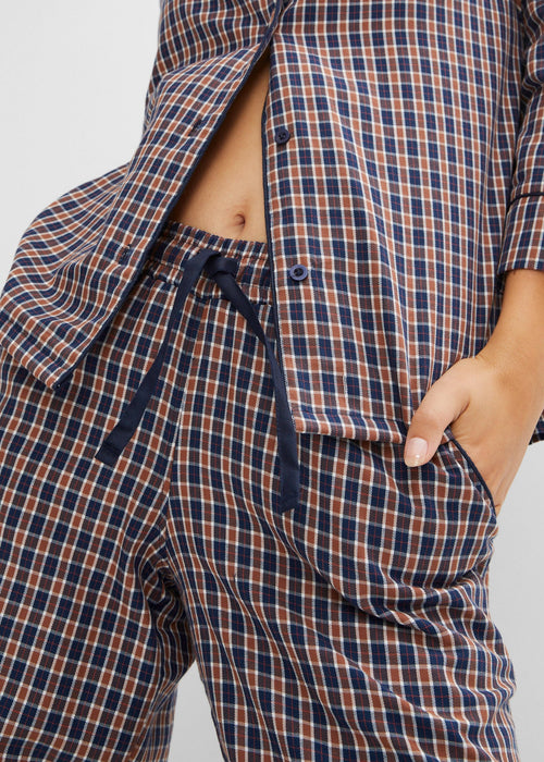 Tkana oversize pidžama s kopčanjem na gumbe