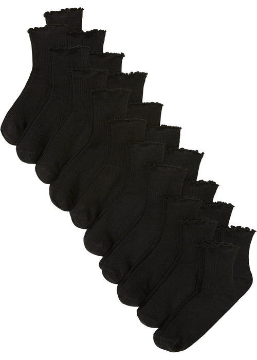 Srednje visoke čarape s valovitim rubom i organskim pamukom (20 pari)