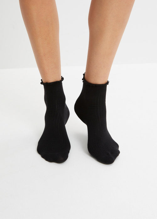 Srednje visoke čarape s valovitim rubom i organskim pamukom (20 pari)