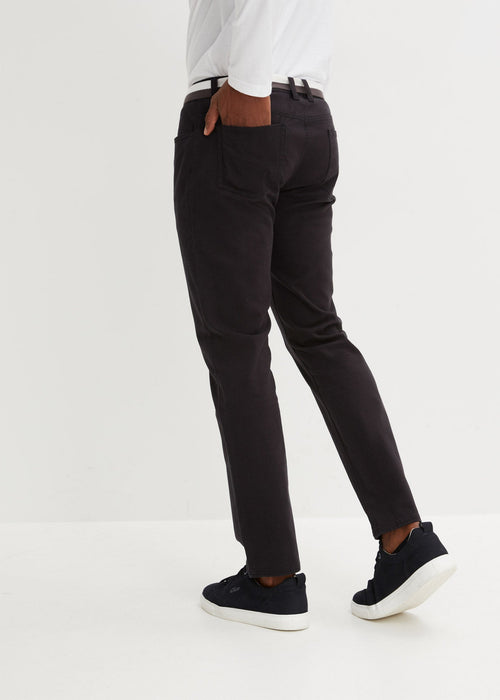 Klasične stretch hlače s remenom ravnog kroja