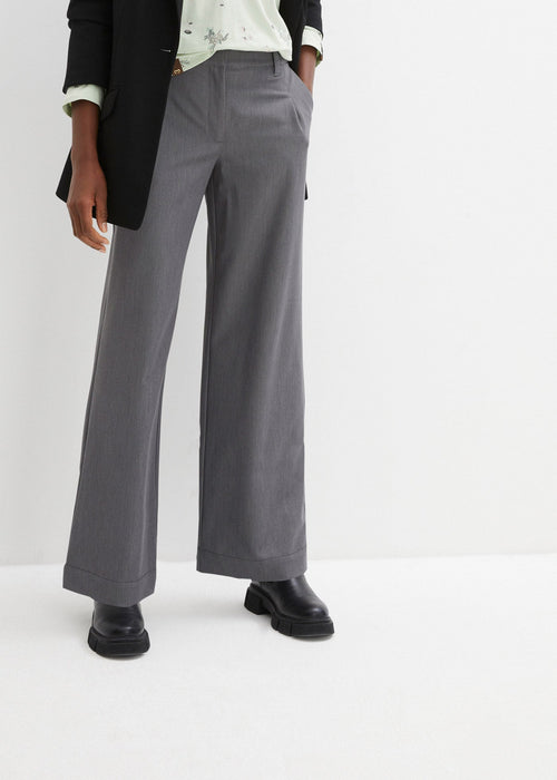 Široke hlače s naborima u struku s podesivim visokim udobnim strukom dužeg kroja