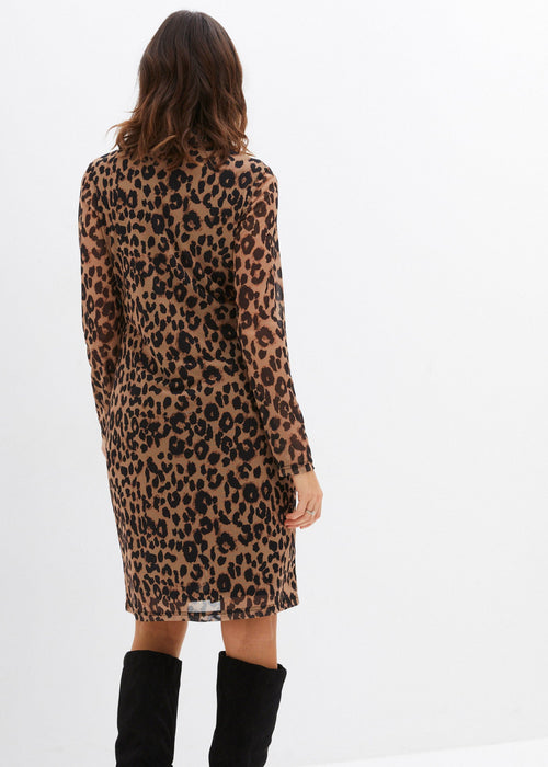 Mrežasta haljina s leopard uzorkom