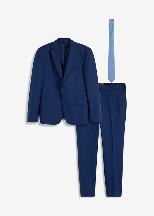 Odijelo klasičnog kroja u 3-dijelnom setu: sako, hlače i kravata