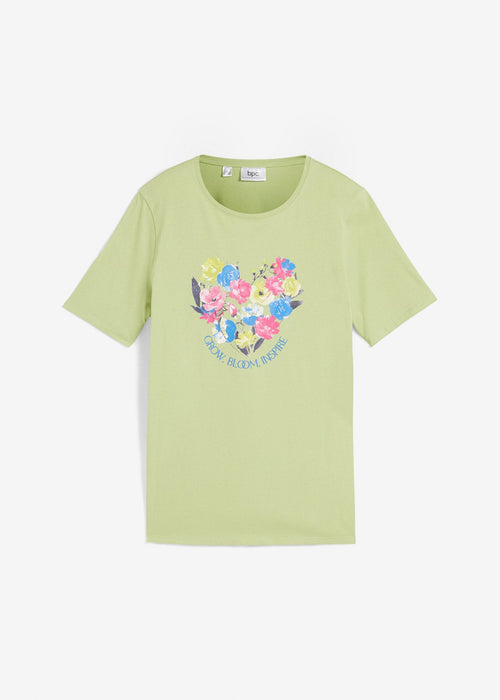 T-shirt majica s uzorkom sprijeda od organskog pamuka