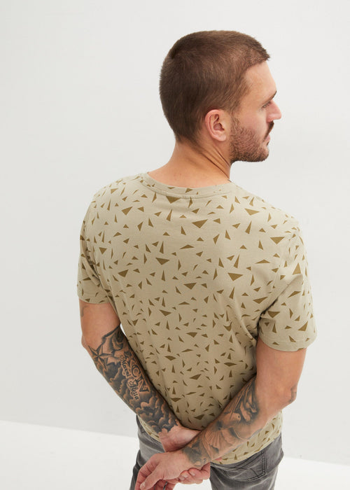 Majica s okruglim izrezom s gumbima od organskog pamuka s kratkim rukavima