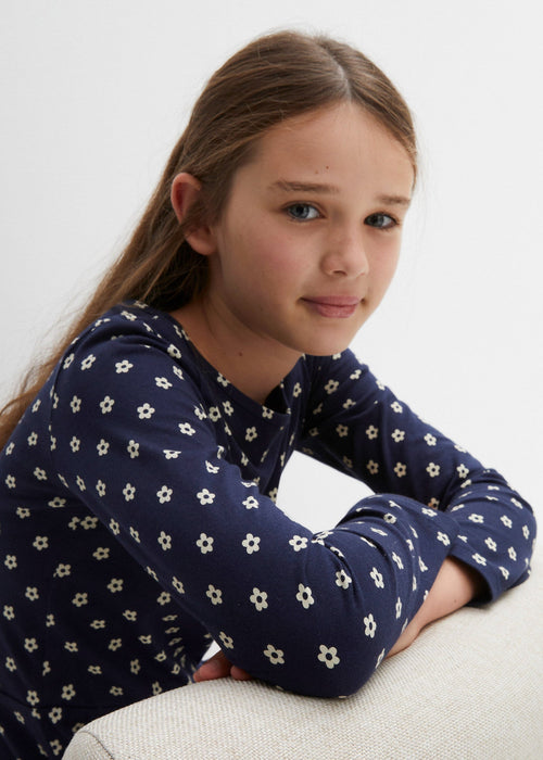 Haljina s dugim rukavima od organskog pamučnog jerseya za djevojčice (2 komada)
