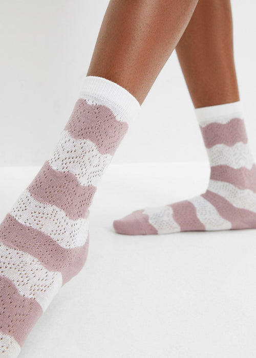 Čarape s pletenim uzorkom od organskog pamuka (4 para)