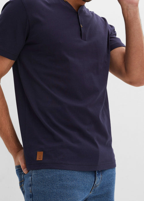 Majica s okruglim izrezom s gumbima i kratkim rukavima (2 komada)